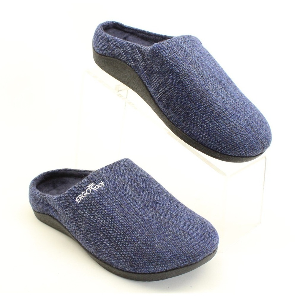 ERGOfoot Size 38 EU 7 US Blue Orthotic Comfort Clogs Slippers with Arch Support
